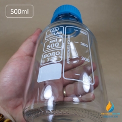 Chai thủy tinh trung tính 500ml isolab chịu nhiệt 140 độ C