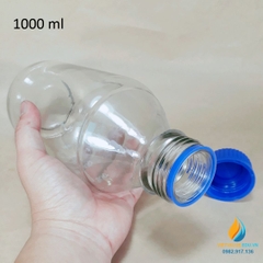 Chai trung tính nắp vặn xanh, vạch chia trong suốt dung tích 1000ml