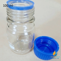 Chai trung tính nắp vặn xanh, vạch chia trong suốt dung tích 100ml