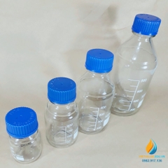 Chai trung tính nắp vặn xanh, vạch chia trong suốt dung tích 500ml