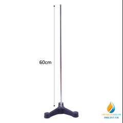 Bộ giá đỡ thí nghiệm chân tam giác, trụ Inox cao 60cm, đường kính 1cm, đế bằng vững chắc