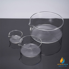Chậu kết kinh đường kính miệng 100mm, trong suốt, hãng Bomex, cỏ mỏ rót