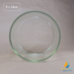 Chậu rửa thủy tinh đường kính 14cm, thành cao 10cm dày 3.5mm