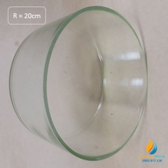 Chậu rửa thủy tinh đường kính 20cm, thành cao 13cm dày 3.5mm