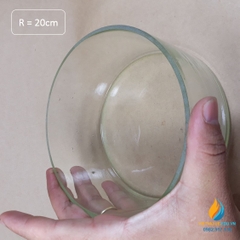 Chậu rửa thủy tinh đường kính 20cm, thành cao 13cm dày 3.5mm