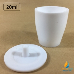 Chén nhựa PTFE có nắp, kháng kiềm và axit mạnh. dung tích 20ml