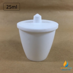 Chén nhựa PTFE có nắp, kháng kiềm và axit mạnh. dung tích 25ml