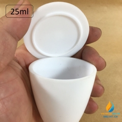 Chén nhựa PTFE có nắp, kháng kiềm và axit mạnh. dung tích 25ml