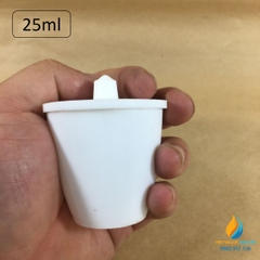 Chén nhựa PTFE có nắp, kháng kiềm và axit mạnh. dung tích 25ml