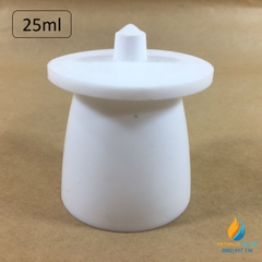 Chén nhựa PTFE có nắp, kháng kiềm và axit mạnh. dung tích 25ml