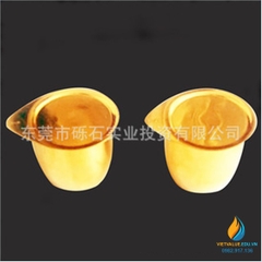 Chén nung bằng vàng 20ml, chịu nhiệt, kích thước 32x19x34mm, trọng lượng 20g