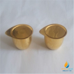 Chén nung bằng vàng 20ml, chịu nhiệt, kích thước 32x19x34mm, trọng lượng 20g