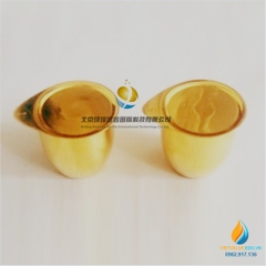 Chén nung bằng vàng 20ml, chịu nhiệt, kích thước 32x19x34mm, trọng lượng 20g