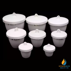 Chén sứ nung có nắp phòng thí nghiệm, dung tích 10ml
