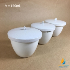 Chén sứ nung có nắp phòng thí nghiệm, dung tích 150ml