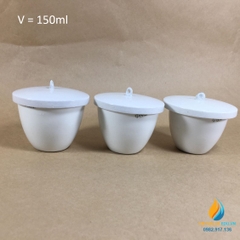 Chén sứ nung có nắp phòng thí nghiệm, dung tích 150ml