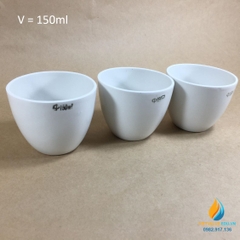 Chén sứ nung có nắp phòng thí nghiệm, dung tích 150ml