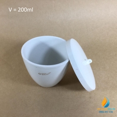 Chén sứ nung có nắp phòng thí nghiệm, dung tích 200ml