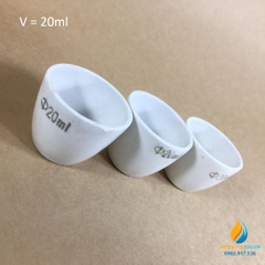 Chén sứ nung có nắp phòng thí nghiệm, dung tích 20ml