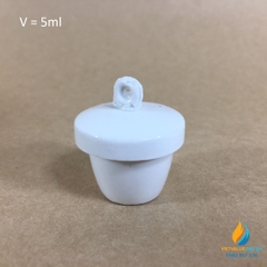 Chén sứ nung có nắp phòng thí nghiệm, dung tích 5ml