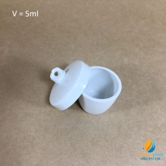 Chén sứ nung có nắp phòng thí nghiệm, dung tích 5ml