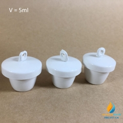 Chén sứ nung có nắp phòng thí nghiệm, dung tích 5ml