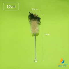 Chổi cọ ống nghiệm đầu to, màu nâu, dài 10cm