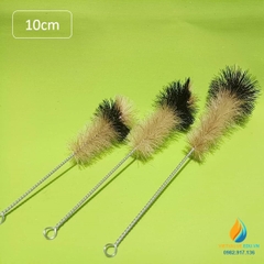 Chổi cọ ống nghiệm đầu to, màu nâu, dài 10cm