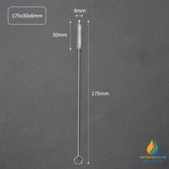 Chổi cọ rửa ống nghiệm kích thước chiều dài 175mm, phần cọ 30mm, bề dày cọ 6mm