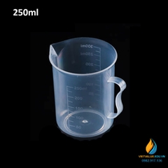 Cốc đong hóa chất, nhựa PP, có vạch chia, có tay cầm, dung tích 250ml