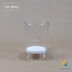 Cốc lọc xốp G5 dung tích 30ml, cốc lọc thủy tinh cổ xốp thí nghiệm