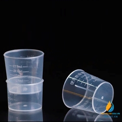 Cốc lưu mẫu có chia vạch 50ml, không có mỏ rót, nhựa PP cao cấp