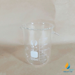 Cốc thủy tinh tràn, bình tràn thí nghiệm, dung tích 250ml, chia vạch, chịu nhiệt