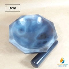 Cối chày mã não, xay nghiền mẫu cực nhỏ, đường kính 3cm