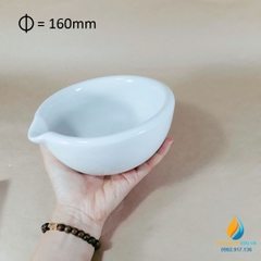 Cối chày sứ nghiền mẫu chất phòng thí nghiệm, đường kính 16cm