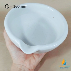 Cối chày sứ nghiền mẫu chất phòng thí nghiệm, đường kính 16cm