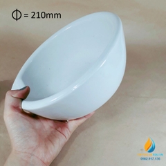 Cối chày sứ nghiền mẫu chất phòng thí nghiệm, đường kính 21cm