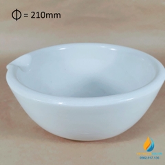 Cối chày sứ nghiền mẫu chất phòng thí nghiệm, đường kính 21cm