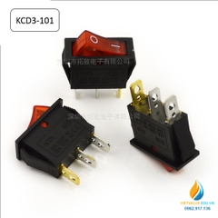 Công tắc điện 3 chân KCD3-101-3P, kích thước mở 28X10,5mm, thông số 16A 250VAC