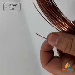 Cuộn dây đồng kích thước dài 2m, đường kính sợi dây đồng 1mm