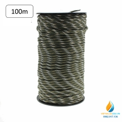 Cuộn dây dù 7 lõi, cuộn 100 mét, dài 100 mét, độ cứng cao