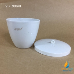 Chén sứ nung có nắp phòng thí nghiệm, dung tích 50ml