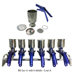 Bộ lọc vi sinh nhiều 6 vị trí, chất liệu Inox 304 không gỉ