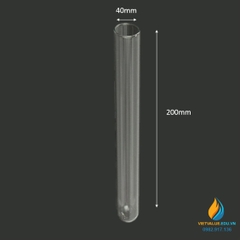 Ống nghiệm thủy tinh,không chia vạch,không nắp,40x200mm
