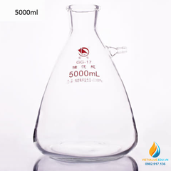 Bình tam giác thủy tinh có vòi chiết ngang, thành dày, dung tích 500ml