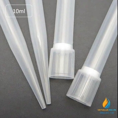 Đầu tip 10ml miệng 15mm dài 160mm, cho micropipet 10ml, túi 100 cái