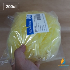 Đầu côn vàng, dung tích 200ul, đóng gói túi 1000 cái, hãng Biologix Mỹ, tiệt trùng hoàn toàn