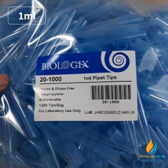 Đầu côn xanh, dung tích 1000ul, đóng gói túi 1000 cái, hãng Biologix Mỹ, tiệt trùng hoàn toàn
