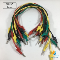 Dây cắm bắp chuối 4mm, nối chồng dây dài 50cm, dây nối thiết bị lắp ráp mạch điện