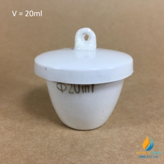 Chén sứ nung có nắp phòng thí nghiệm, dung tích 20ml